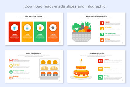 Food Infographics PowerPoint Template, 슬라이드 3, 14671, 비즈니스 — PoweredTemplate.com