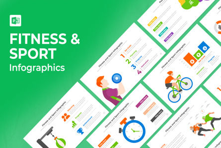 Fitness and Sport Infographic Template PowerPoint, 파워 포인트 템플릿, 14682, 비즈니스 — PoweredTemplate.com