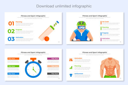 Fitness and Sport Infographic Template PowerPoint, 슬라이드 4, 14682, 비즈니스 — PoweredTemplate.com