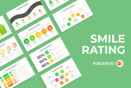 Smile Rating Infographic Template PPT, PowerPoint模板, 14685, 商业 — PoweredTemplate.com