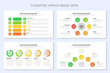 Smile Rating Infographic Template PPT, 幻灯片 3, 14685, 商业 — PoweredTemplate.com