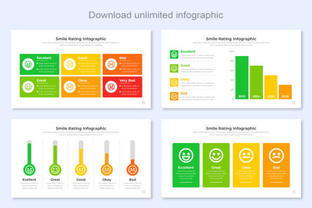 Smile Rating Infographic Template PPT, 幻灯片 4, 14685, 商业 — PoweredTemplate.com