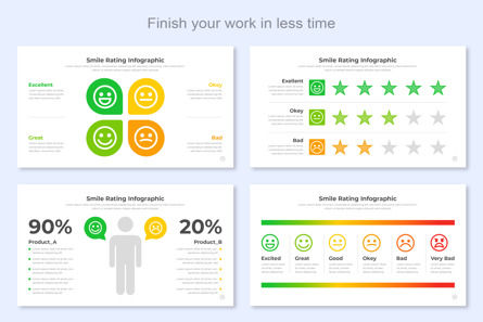 Smile Rating Infographic Template PPT, 幻灯片 5, 14685, 商业 — PoweredTemplate.com