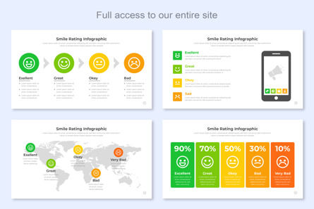 Smile Rating Infographic Template PPT, 幻灯片 6, 14685, 商业 — PoweredTemplate.com