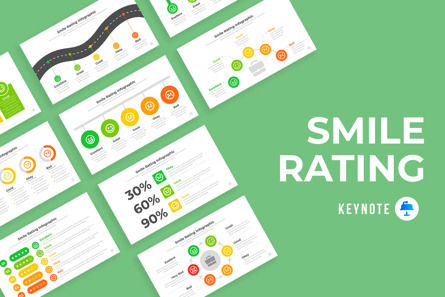 Smile Rating Infographic Template Keynote, Keynote-sjabloon, 14686, Bedrijf — PoweredTemplate.com