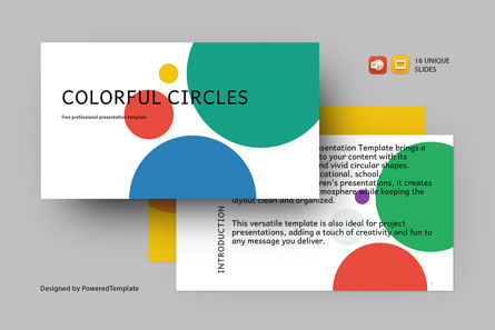 Free Colorful Circles Presentation Template, Gratis Tema Google Slides, 14690, Abstrak/Tekstur — PoweredTemplate.com