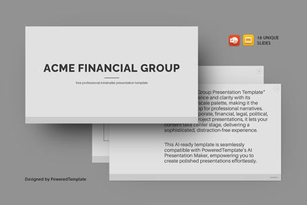 Financial Group Free Presentation Template, 免费 Google幻灯片主题, 14694, 商业概念 — PoweredTemplate.com