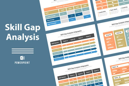 Skill Gap Analysis Infographic Template Ppt, PowerPoint模板, 14697, 商业 — PoweredTemplate.com