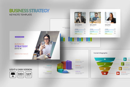 Business Strategy Keynote Template, 苹果主题演讲模板, 14706, 商业 — PoweredTemplate.com