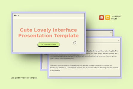 Cute Lovely Interface Free Presentation Template, 무료 Google 슬라이드 테마, 14710, 비즈니스 콘셉트 — PoweredTemplate.com