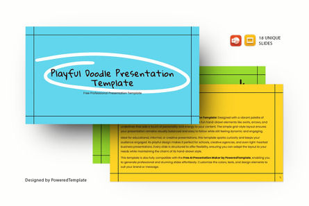 Playful Doodle Free Presentation Template, 無料 Googleスライドのテーマ, 14711, ビジネス — PoweredTemplate.com