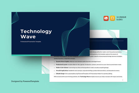 Technology Wave Presentation Template, Tema di Presentazioni Google, 14719, Concetti del Lavoro — PoweredTemplate.com