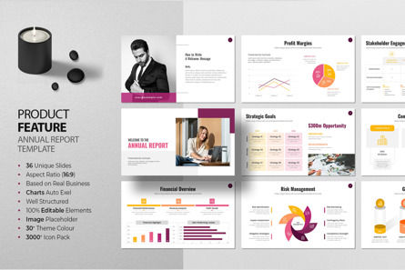 Annual Report Google Slides Template, Slide 2, 14721, Bisnis — PoweredTemplate.com