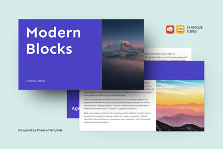 Modern Blocks Presentation Template, 무료 Google 슬라이드 테마, 14726, 비즈니스 콘셉트 — PoweredTemplate.com