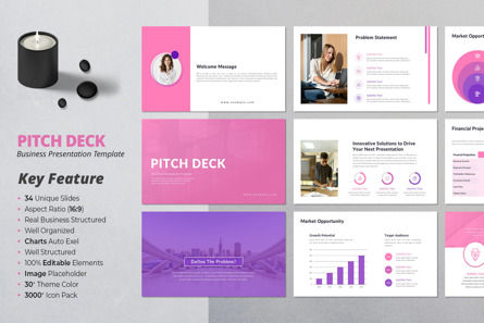 Pitch Deck PowerPoint Template, Slide 2, 14730, Business — PoweredTemplate.com