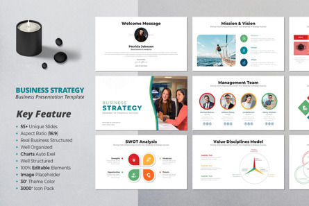 Business Strategy Google Slides Template, スライド 2, 14733, ビジネス — PoweredTemplate.com