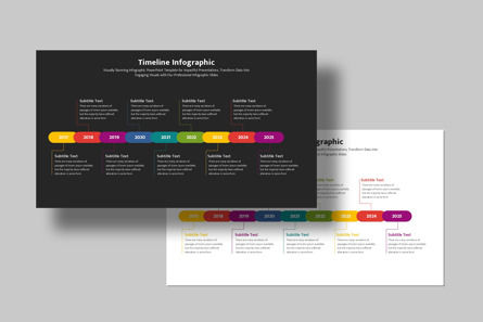 Timeline Infographic PowerPoint Template, PowerPointテンプレート, 14740, ビジネスコンセプト — PoweredTemplate.com