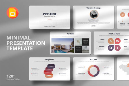 Pristine Minimal Google Slide Presentation Template, Google Slides Thema, 14744, Business — PoweredTemplate.com