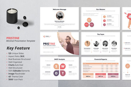 Pristine Minimal Google Slide Presentation Template, Folie 2, 14744, Business — PoweredTemplate.com