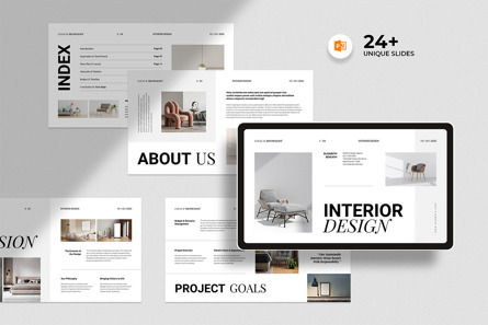 Interior Design Powerpoint Presentation Template, PowerPoint模板, 14771, 商业 — PoweredTemplate.com