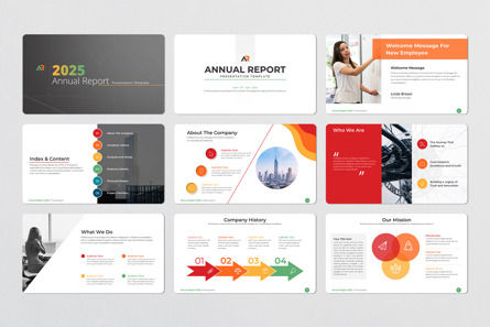 Company Annual Report Google Slides Template, 幻灯片 2, 14778, 商业 — PoweredTemplate.com