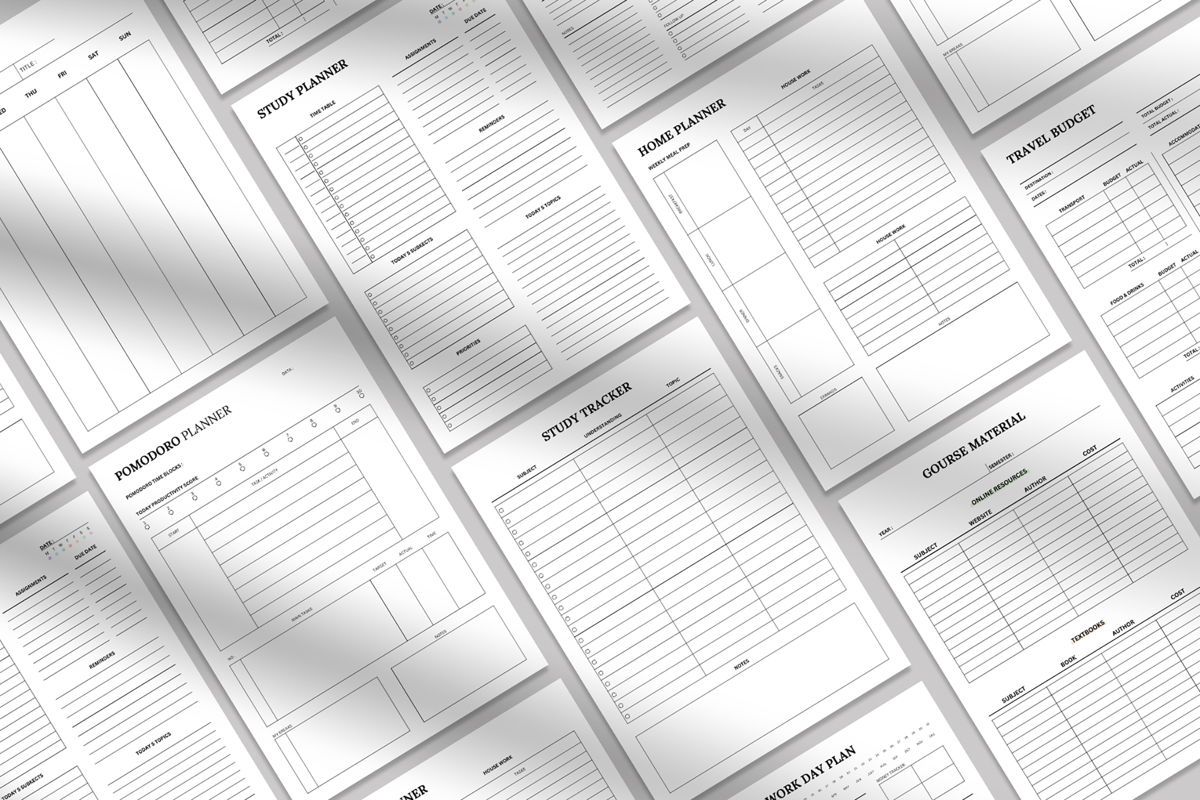 Printable Planner Bundle Pack Vol 67 | Stationery | Design Zone ...
