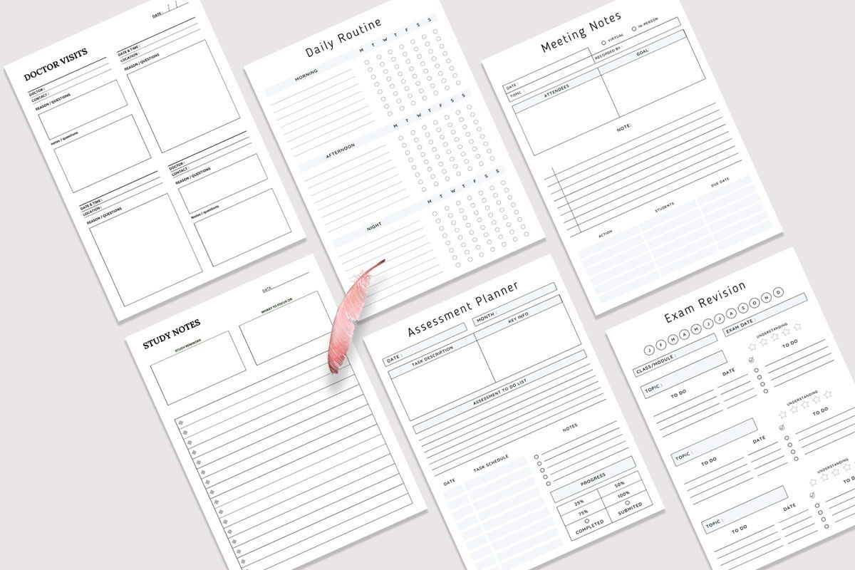 Printable Planner Bundle Pack Vol 67 | Stationery | Design Zone ...