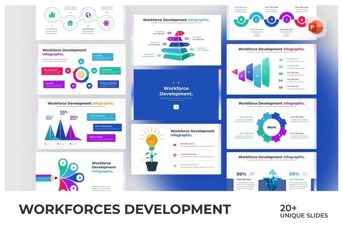 Workforce Development Infographic PowerPoint par Catalystco Studio sur ...