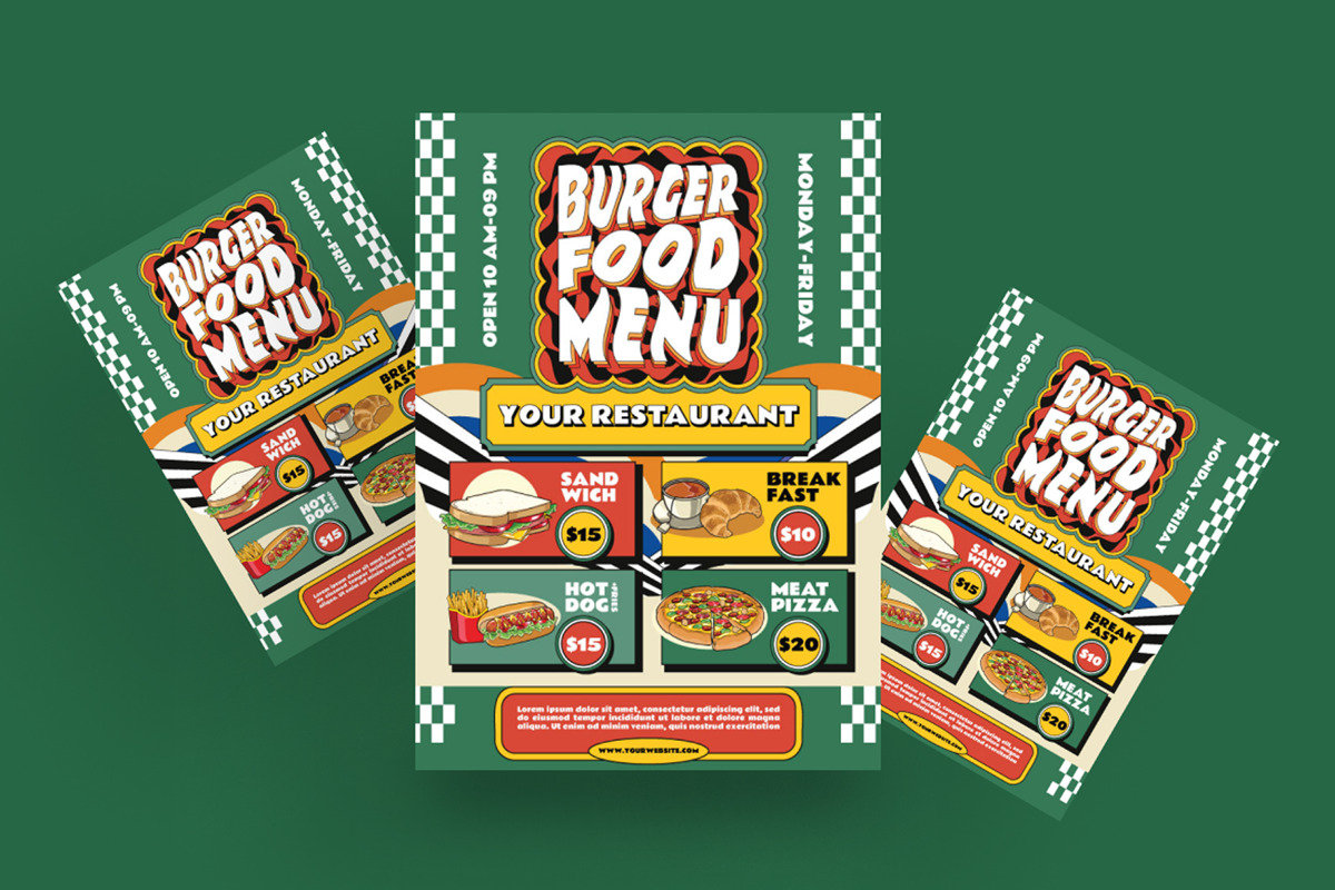 Qr Code Cafe Menu Retro Modern Flyer | Flyer | Catalystco Studio ...