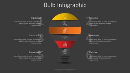 Light Bulb Infographic, Deslizar 2, 08815, Infográficos — PoweredTemplate.com