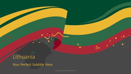 Festive Lithuanian Flag, Slide 2, 08817, Flags/International — PoweredTemplate.com