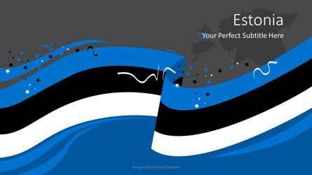 Festive Estonian Flag, Slide 2, 08818, Flags/International — PoweredTemplate.com