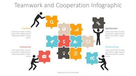 Teamwork and Cooperation Infographic, 08829, Business Concepts — PoweredTemplate.com