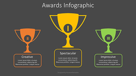 Three Trophy Cups Infographic, Slide 2, 08830, Business Concepts — PoweredTemplate.com