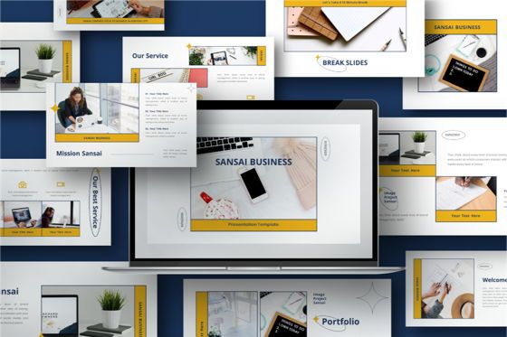 SANSAI Business Powerpoint Template, PowerPoint模板, 08843, 商业 — PoweredTemplate.com