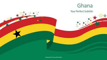 Festive Flag of Ghana, 08854, Flags/International — PoweredTemplate.com