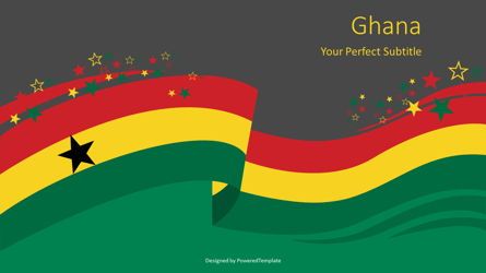 Festive Flag of Ghana, Slide 2, 08854, Flags/International — PoweredTemplate.com