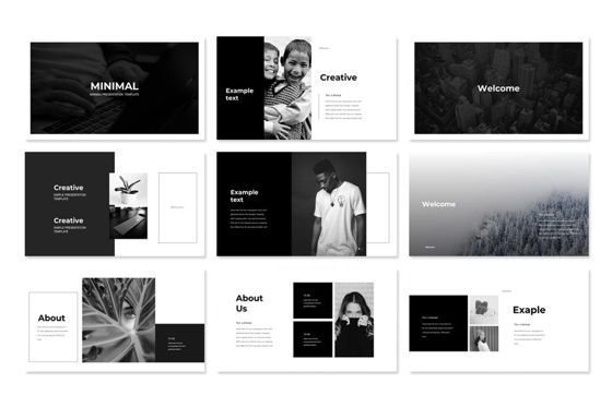 Black And White Powerpoint Templates And Google Slides Themes Backgrounds For Presentations Poweredtemplate Com