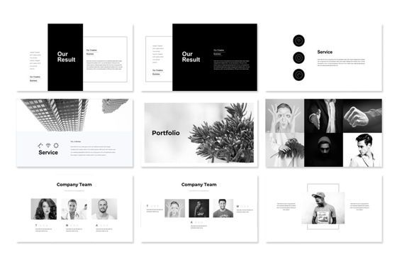 Black White PowerPoints Presentation Template, Slide 3, 08857, Business — PoweredTemplate.com