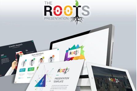 Roots Presentation PowerPoint Template, 08879, Business — PoweredTemplate.com