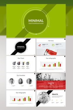 Minimal Presentation Powerpoint, PowerPoint Template, 08882, Business — PoweredTemplate.com