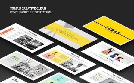 Suman Creative Clean Powerpoint Presentation, PowerPoint Template, 08889, Business — PoweredTemplate.com