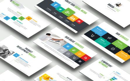 Expart Powerpoint Presentation Bright Variation, PowerPoint Template, 08891, Business — PoweredTemplate.com