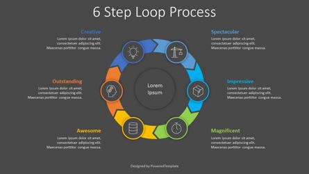 Six Step Loop Process, Diapositiva 2, 08894, Diagramas de proceso — PoweredTemplate.com