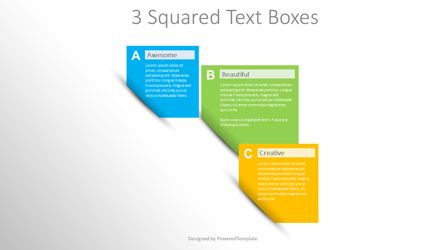 3 Squared Text Boxes, Gratis Tema di Presentazioni Google, 08897, Caselle di Testo — PoweredTemplate.com
