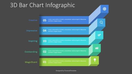 3D Bar Chart Options, Kostenlos Google Slides Thema, 08898, Infografiken — PoweredTemplate.com