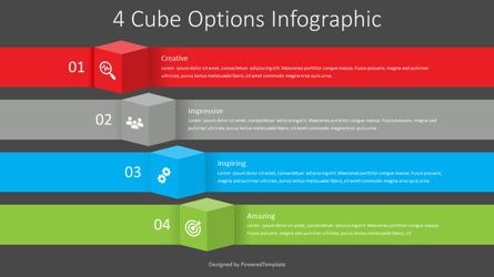 4 Cube Options Infographic, Deslizar 2, 08899, Infográficos — PoweredTemplate.com