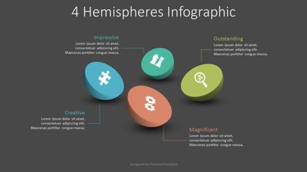 4 Hemispheres Infographic, Diapositiva 2, 08902, 3D — PoweredTemplate.com
