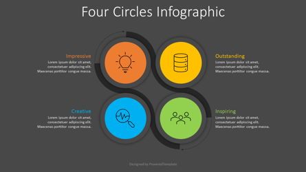 Four Circles Process Chart, Deslizar 2, 08903, Infográficos — PoweredTemplate.com