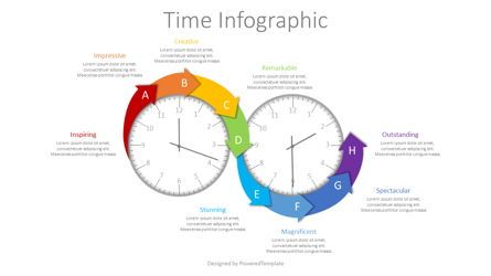 2 Clock Faces Infographic, Gratis Google Presentaties-thema, 08904, Business Concepten — PoweredTemplate.com